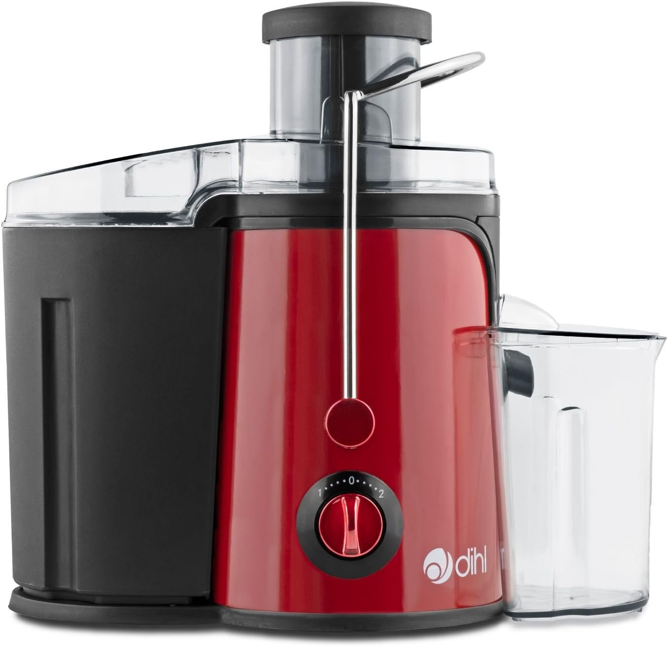 Dihl Whole Fruit Vegetable Citrus Extractor 600W Centrifugal Red Power Juicer Orange Juice Jug Electric Kitchen