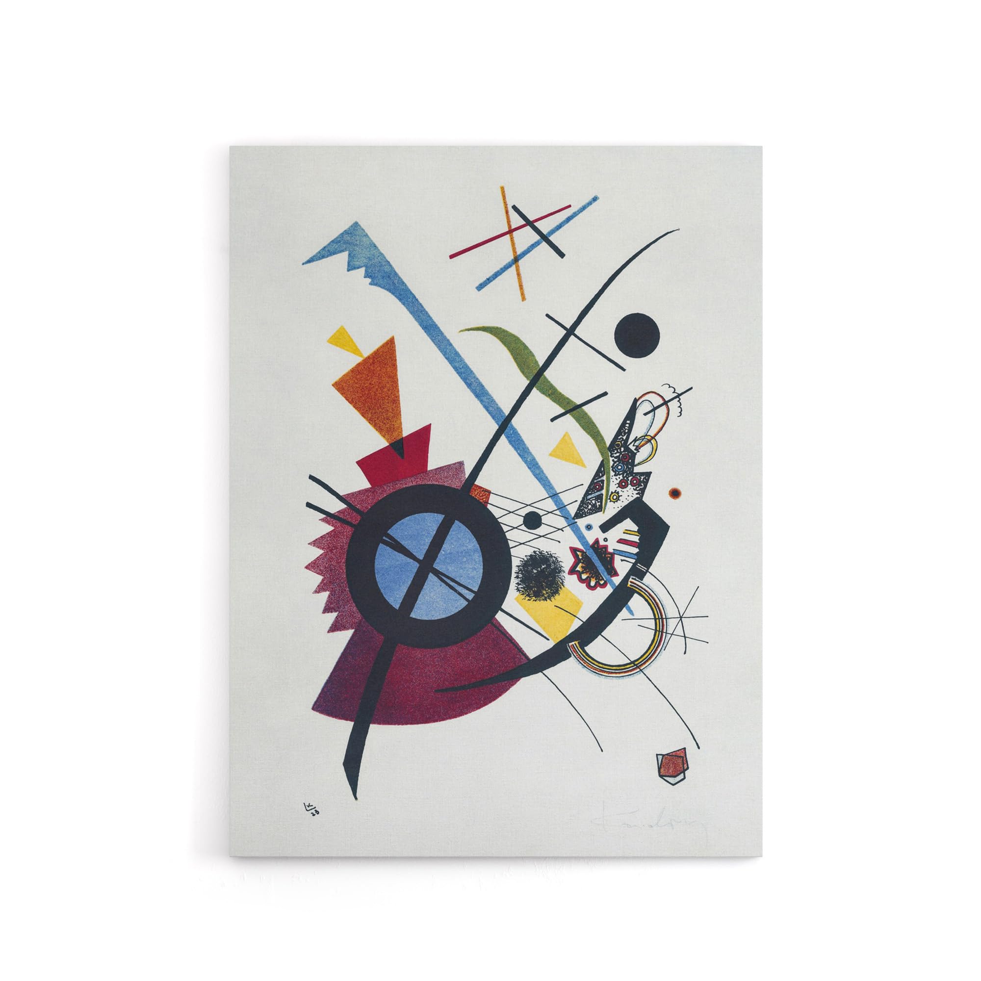 Artery8 Wassily Kandinsky Violet Abstract Painting Canvas Wall Art Print - W18" x H24"