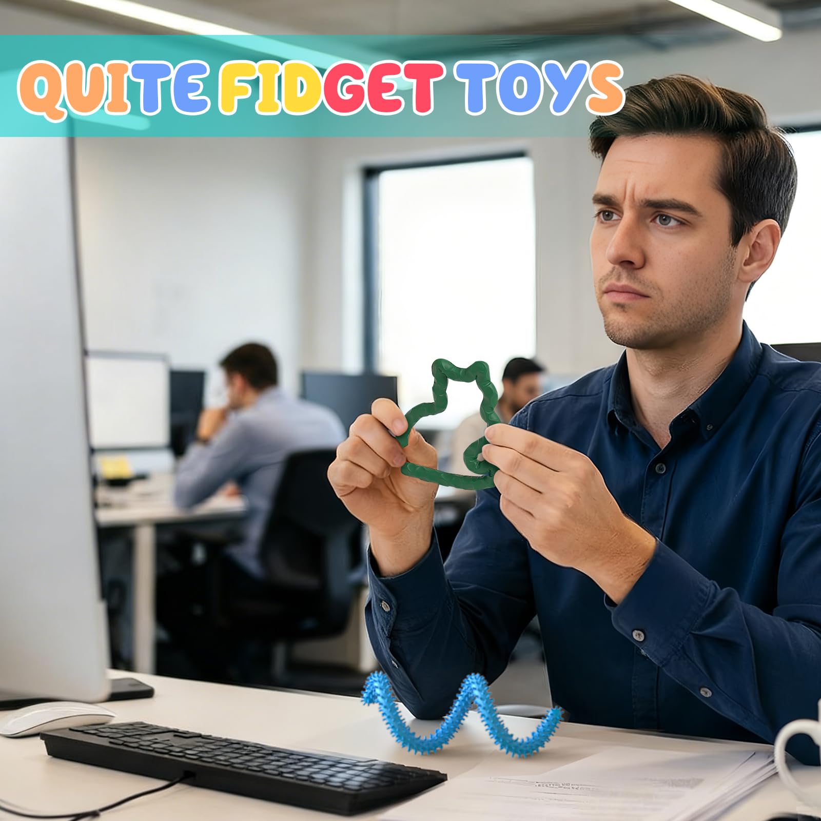 Fidget Toys silikonowy drążek sensoryczny 8P