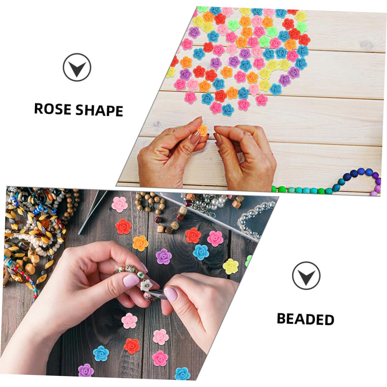 SHINEOFI 5 Ensembles Perles De Rose Simulées Pierres Précieuses Autocollantes Nombres Populaire Goujons Perles De Cheveux Stickers Scintillant Gemmes Rouges Strass Or Résine 200 Pièces X 5