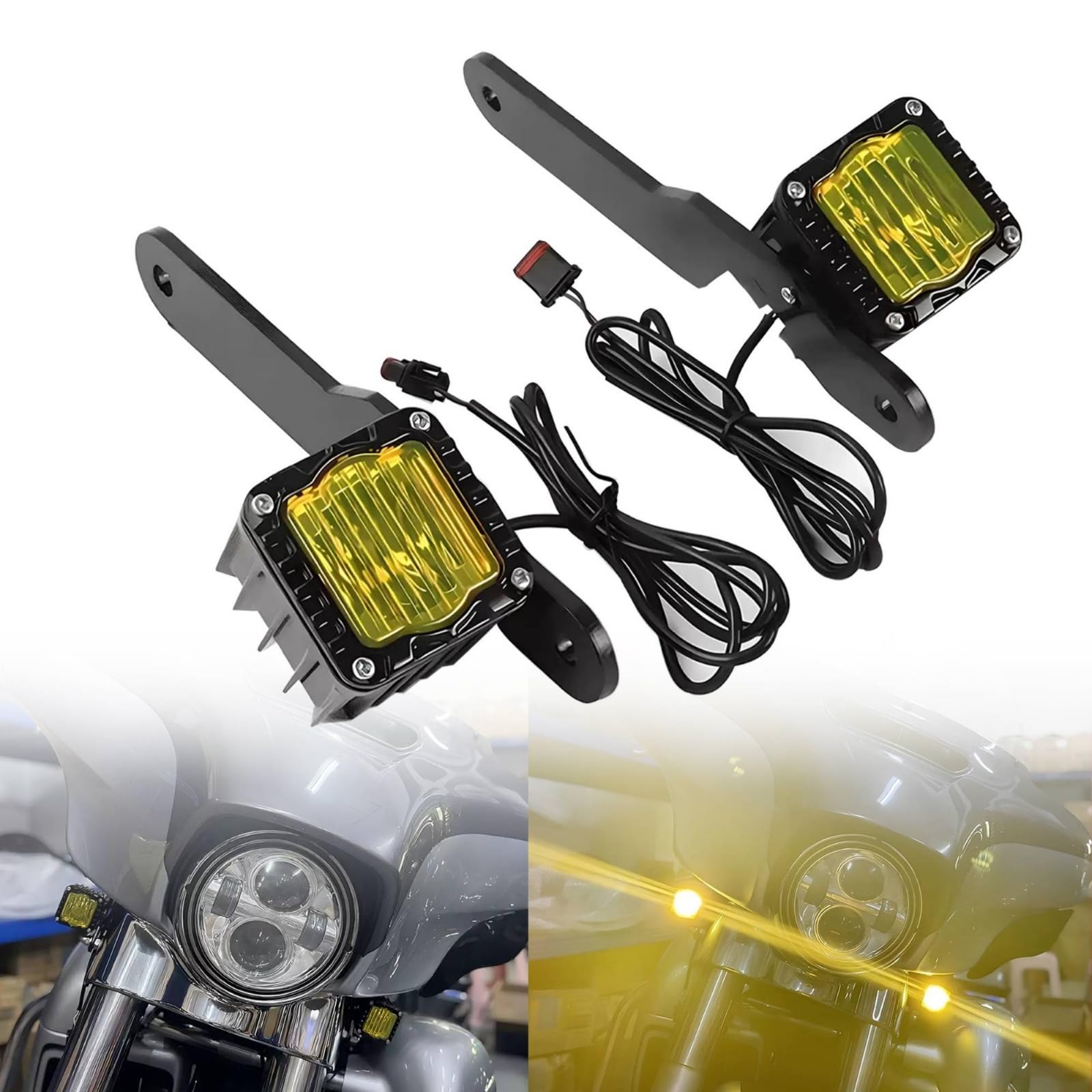 2 Piezas Auxiliar cicleta Impermeable Auxiliar con Soporte Resistente Luz Exploradora para Carretera, Blanco