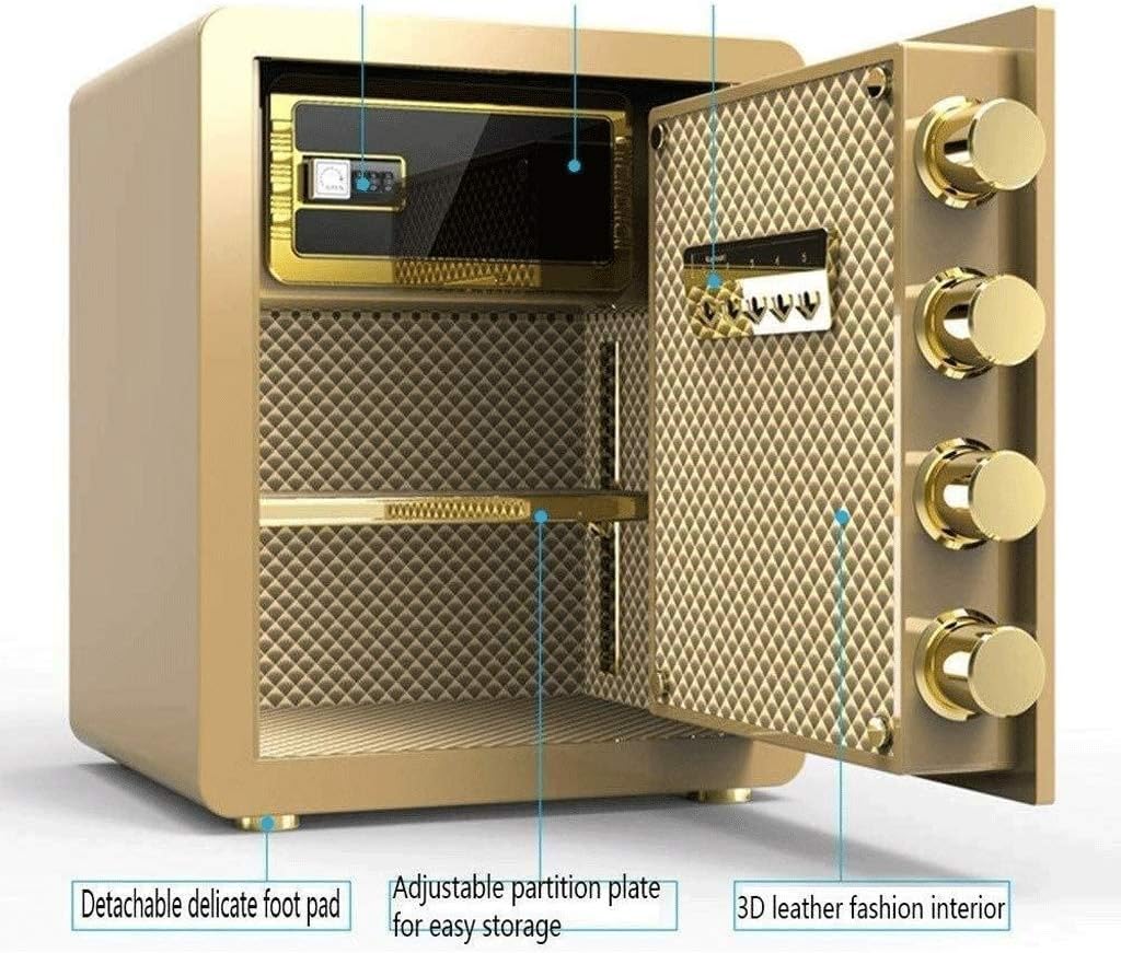 Electronic Luxury Digital Safe Deposit Box Keyboard Lock Home Office Hotel Business Jewelry Cash Use Storage Money