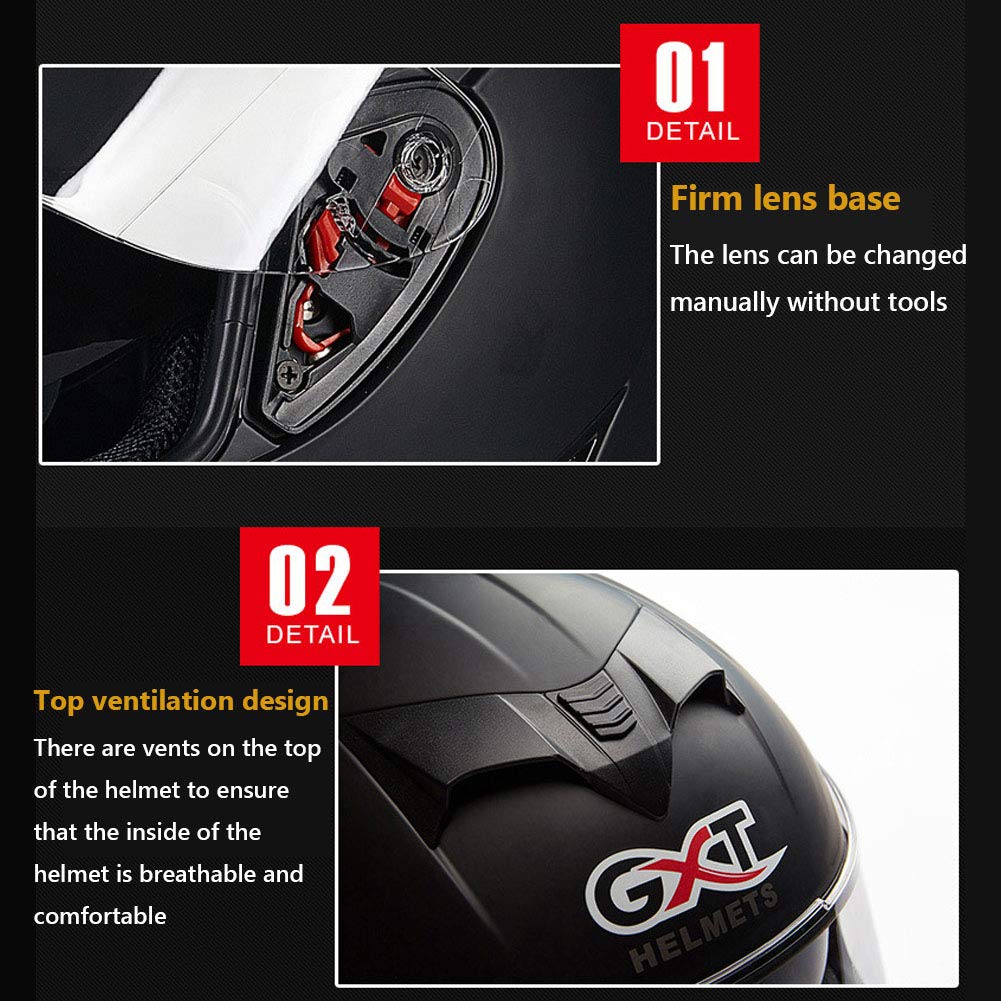Casque De Moto Modulaire Bluetooth Modulable Anti-Buée Double Visière