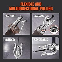 Vista 5 de VEVOR Juego de Extractor de Engranajes, Kit de Extractor de 3 Pulgadas, 4 Pulgadas, 6 Pulgadas, 8 Pulgadas, Herramienta de Extracción de Polea