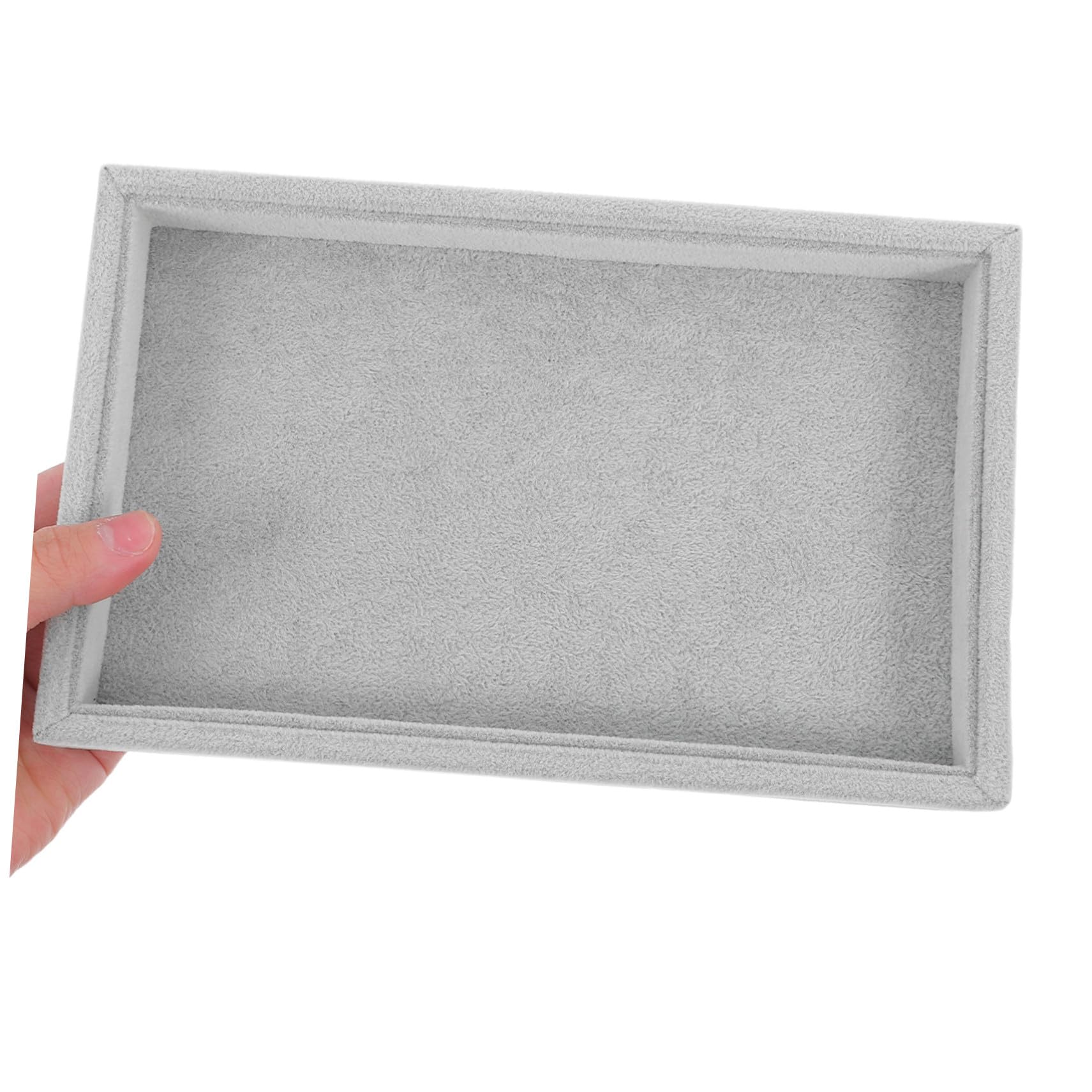Bandeja Organizadora de Anillos y Collares de Terciopelo Apilable, Protección Suave y Optimización de Espacio para Colecciones Personales, Paquete de 2 Piezas