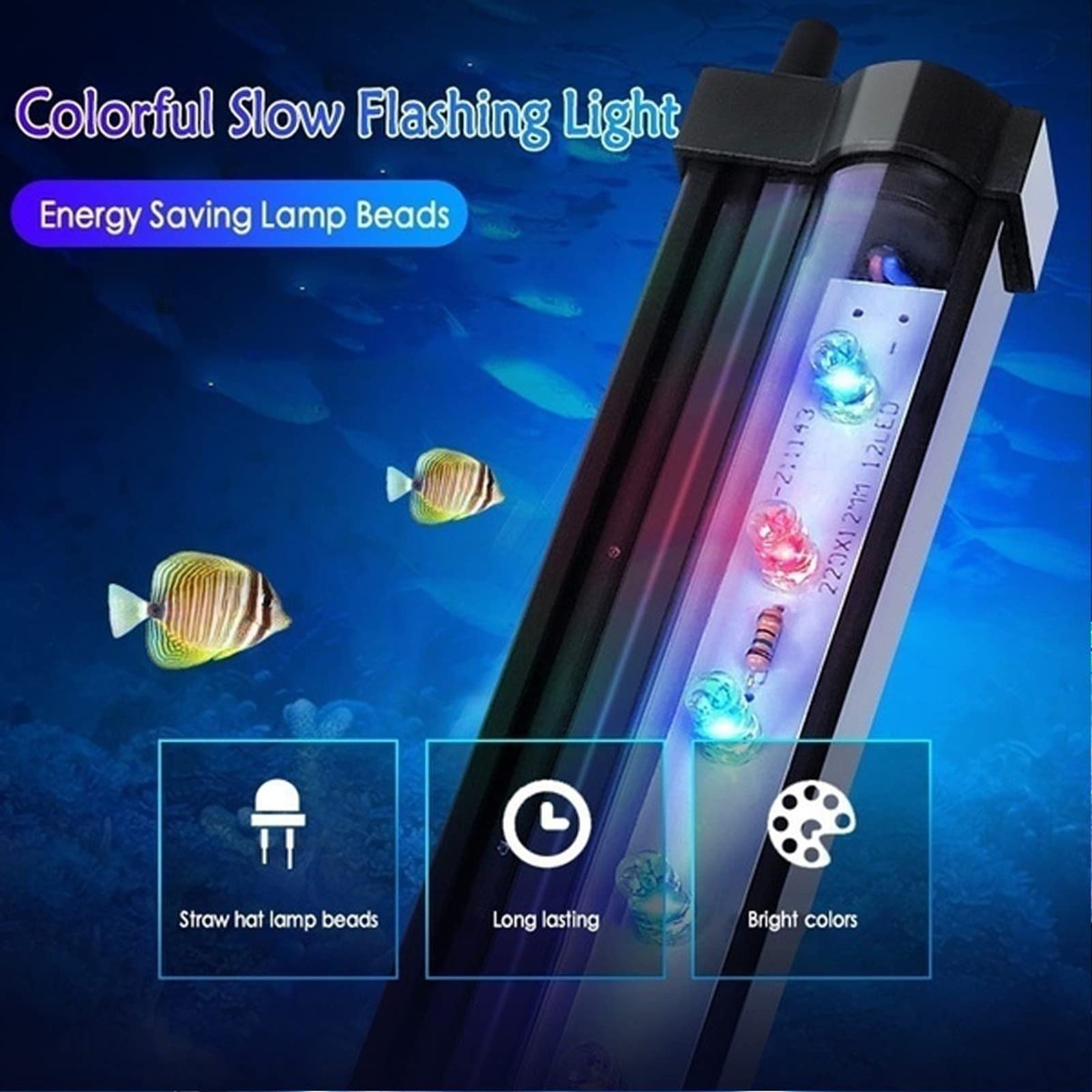 Subacquee Luci 15-6. 0cm. Flash Light Light Aquarium GUIDATO Lampada sommergibile leggera del serbatoio di pesce Highlight Multicolor Highlight impermeabile illuminazione subacquea Luci per laghetto (