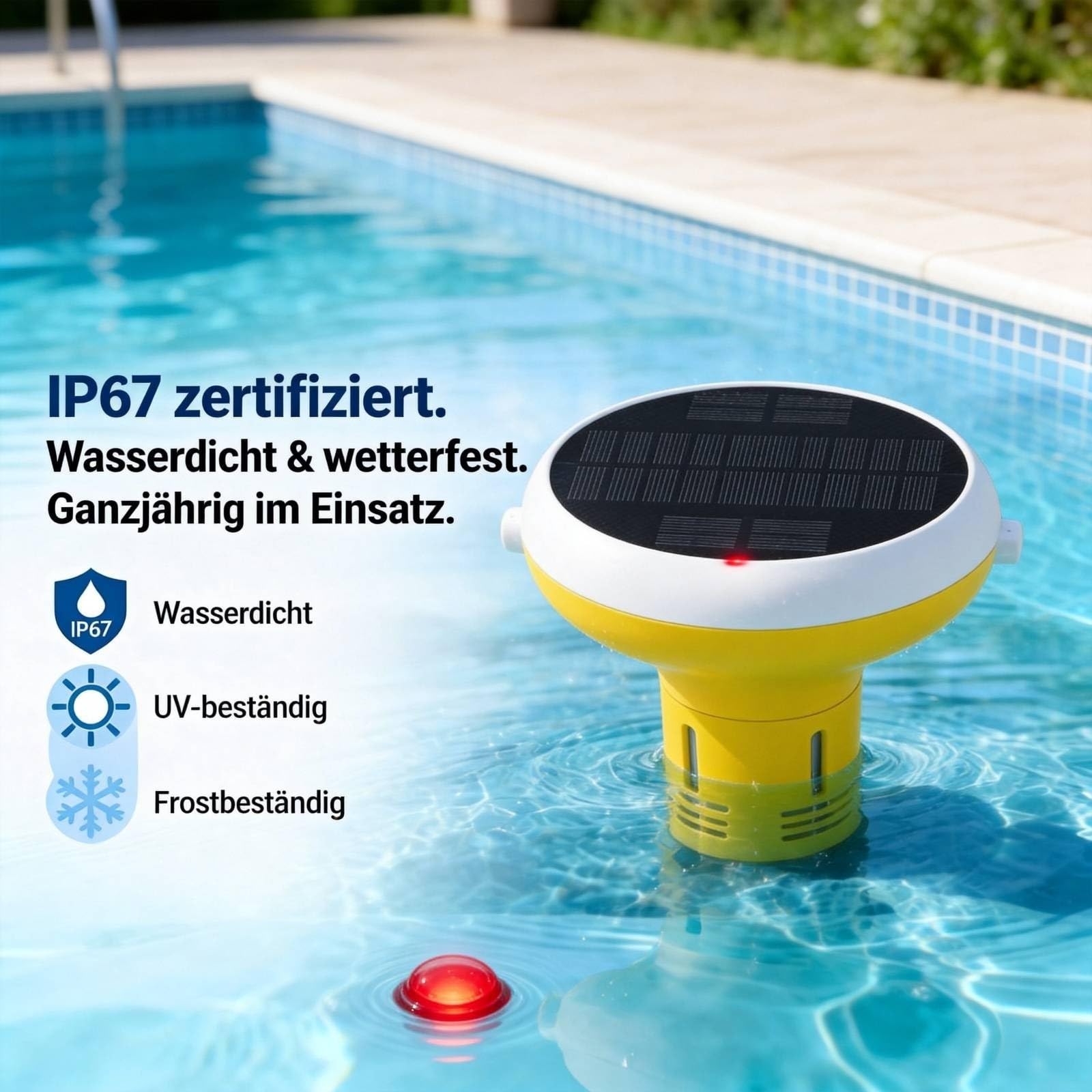 KiraKira Inteligentny solarny tester jakości wody do monitora temperatury zasolenia basenu ORP z bramą