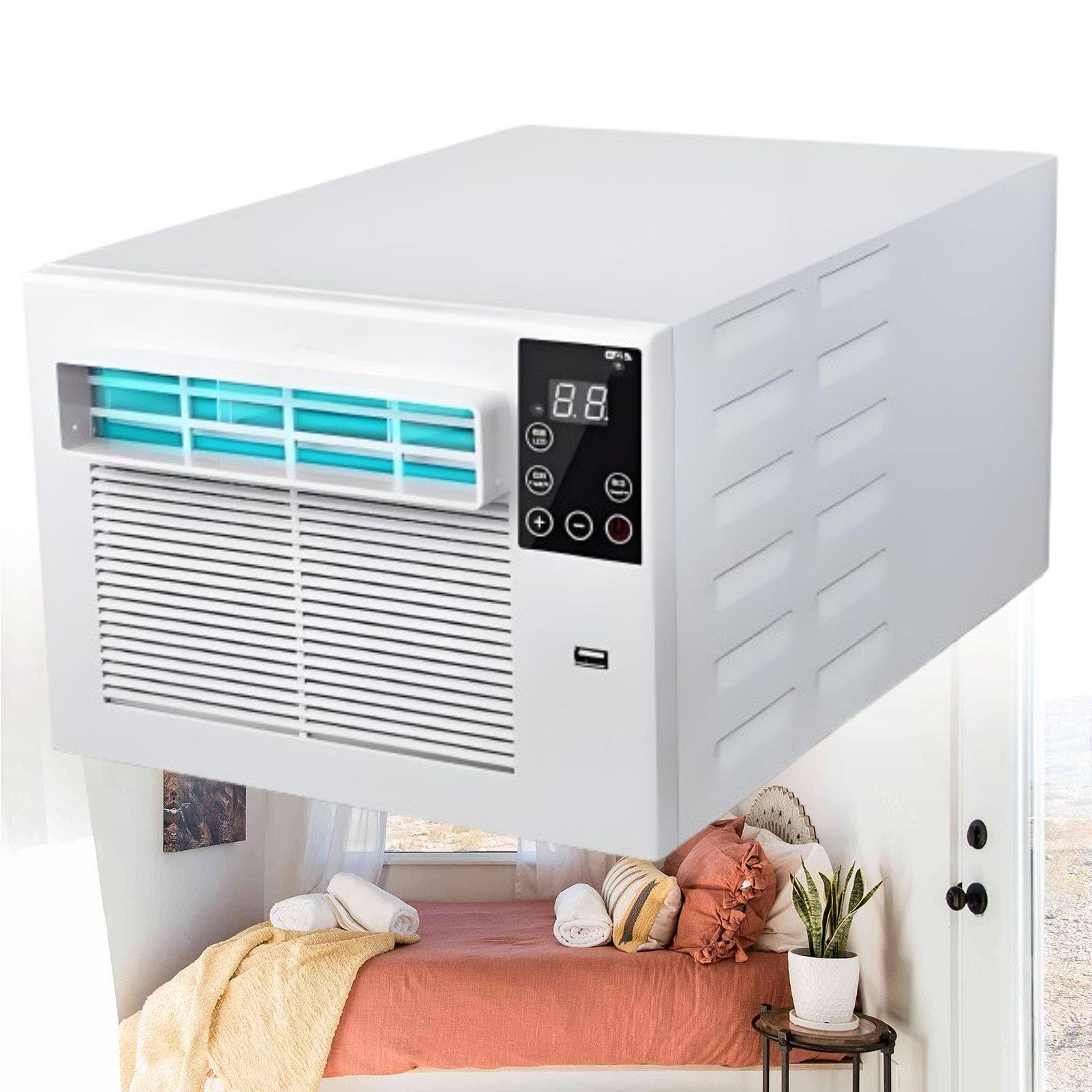 MhWrughts Portable Air Conditioner, 1881 BTU Mini Air Conditioner, 550W Fast Cooling Dehumidifier with Remote Control, Compact AC for Bedroom, Rental Room, Dormitory and Guard Booth