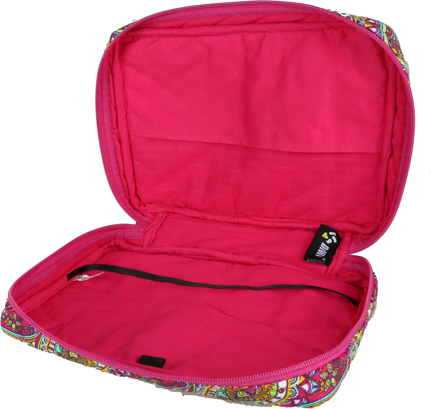 DIWI Bible Cover Quilted Cotton Good Book Case Large Sizes 10 X 7 X 2.75 inches Zip Closer Slip Pocket (Magenta Paisley C1, Large) - Image 4