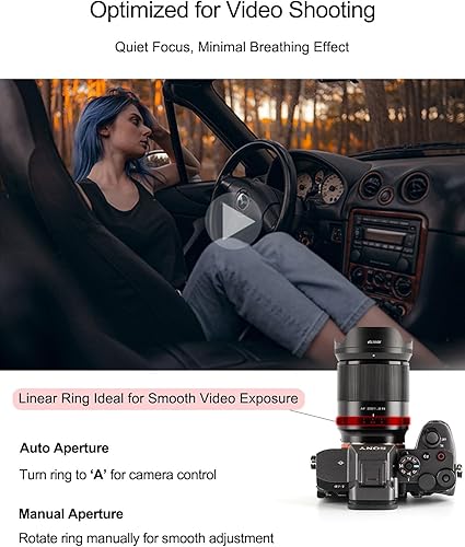 Vista 7 de Viltrox AF 1.102 in F1.8 FE - Lente de fotograma completo para Sony E-Mount, color negro