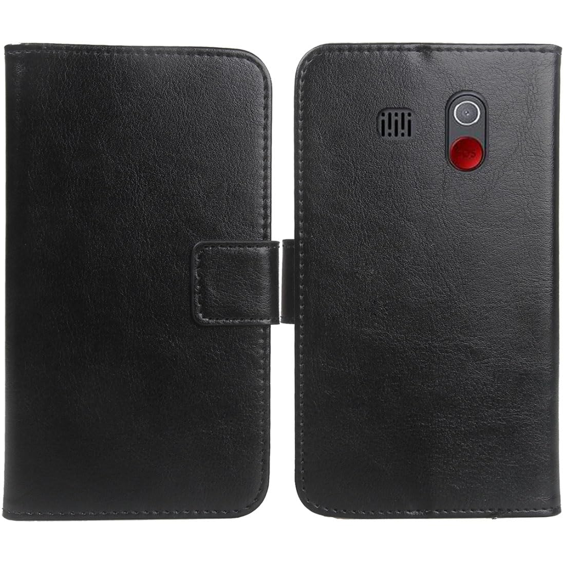 Anybird PU Flip Folio Leather Case For SweetLink S2 PLUS 1.8" Book Wallet Business Phone Protection Protector Protective Cover Skin Pouch Etui (Black)