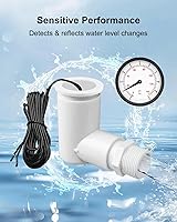 Vista 5 de Interruptor flotante en forma de L para salida de condensado de bandeja de drenaje HVAC, interruptor de flotador de CA con adaptador de 3/4 pulgadas