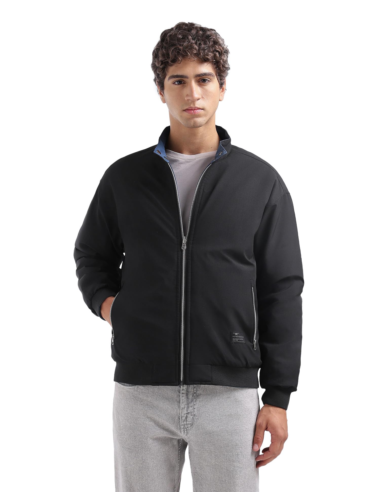 flying machine Solid Reversible Bomber Jacket-picture-20