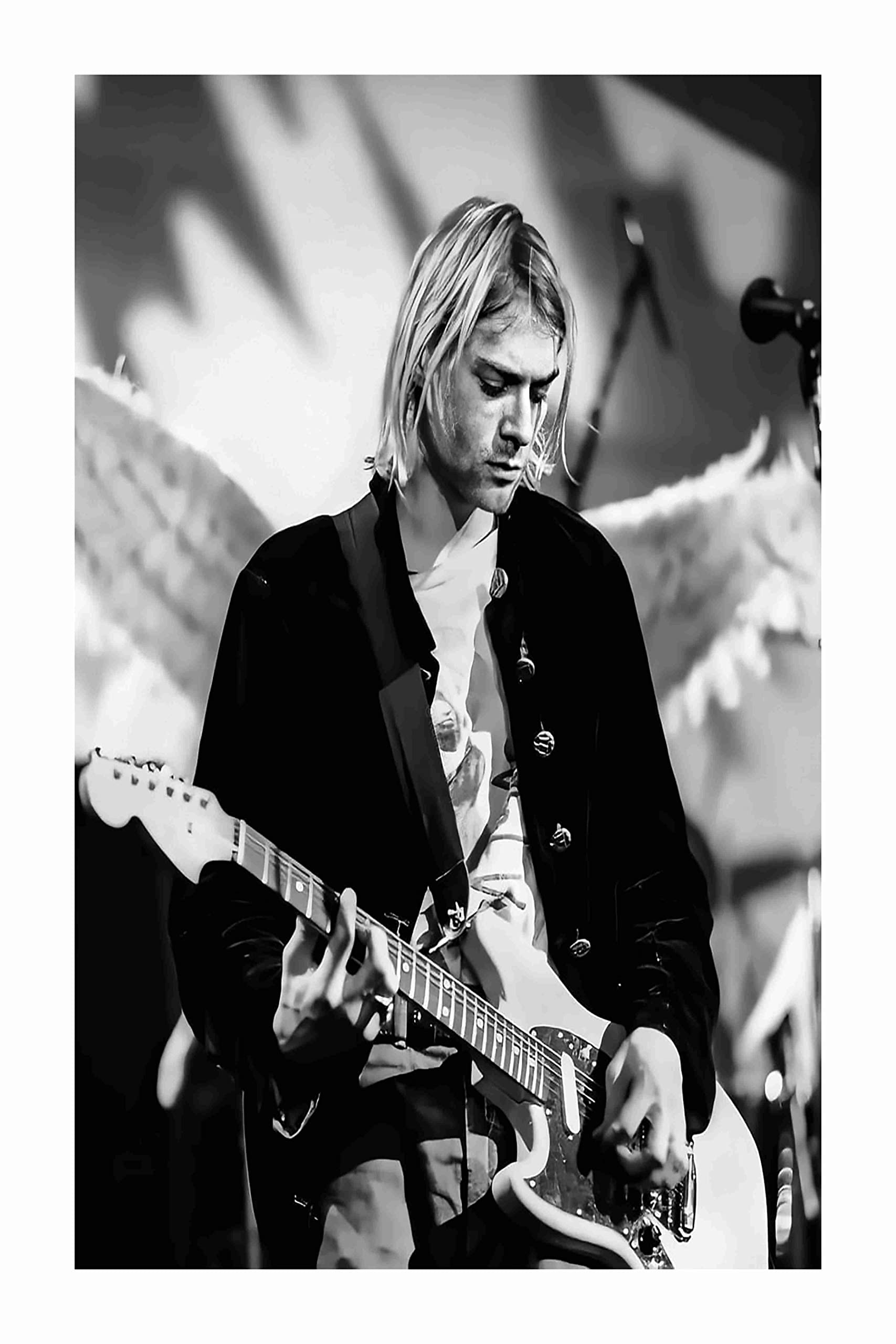 BALDAU PRINTS Nirvana Kurt Cobain Wall Poster For Room (Gloss Laminated, 12X18 Inch, 300 GSM) D13