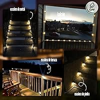 Vista 5 de Solpex luces Led solares para cubierta al aire libre, paquete de 16, impermeables, ideales para escaleras, cercas, patio, y senderos
