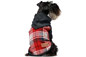 Fitwarm Tartan Plaid Dog Fleece Hoodie: Warmth and Style for Your Furry Friend