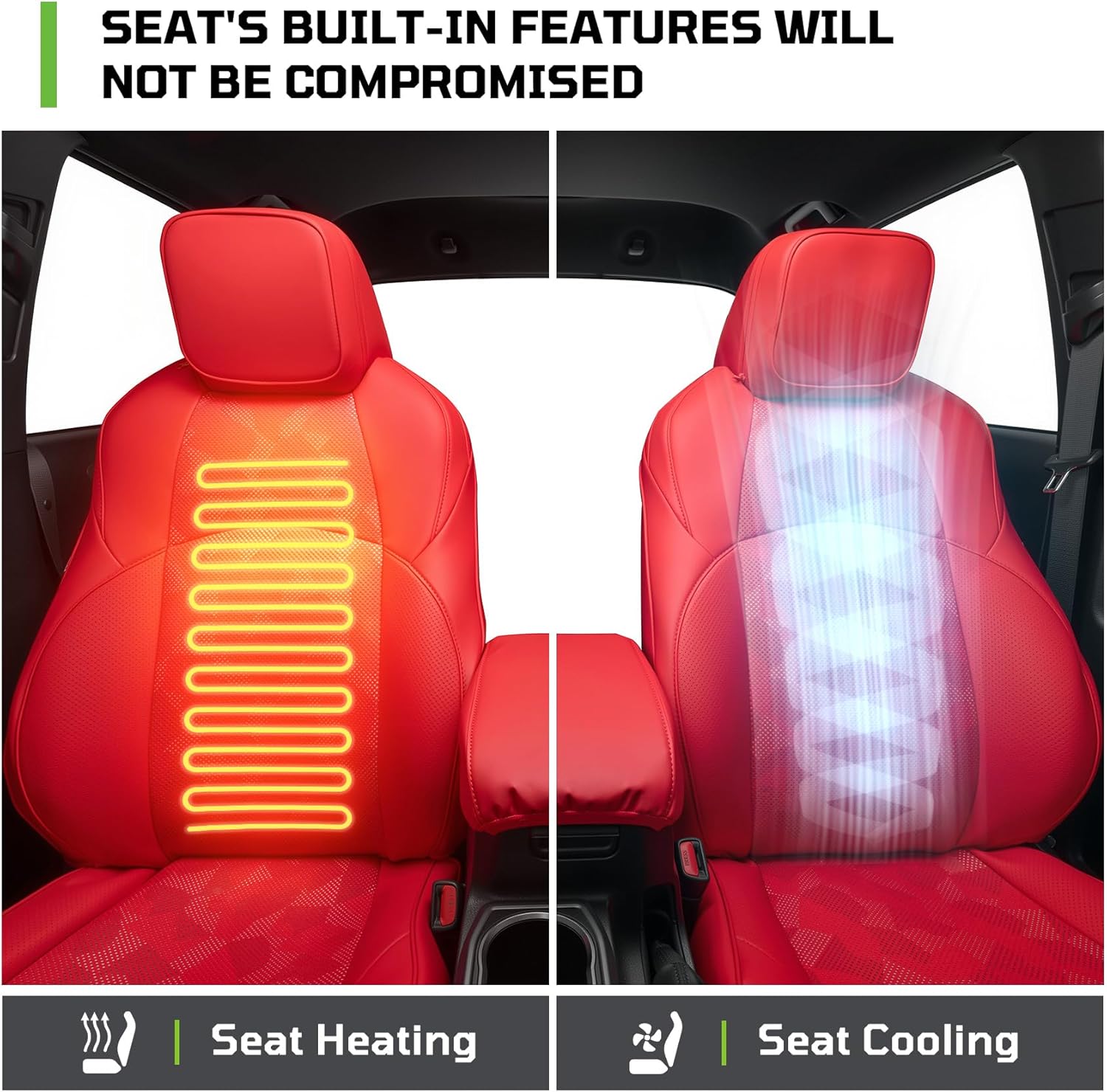 Fit for Toyota 4Runner 2025-2026 (6th) Car Seat Covers ,Custom Automotive Seat Covers Full Set-Front,Second & Third 7-Seat Car Seat Protector,Luxury Leather Seat Covers for SUV (3-Row,7 Seats -Red)