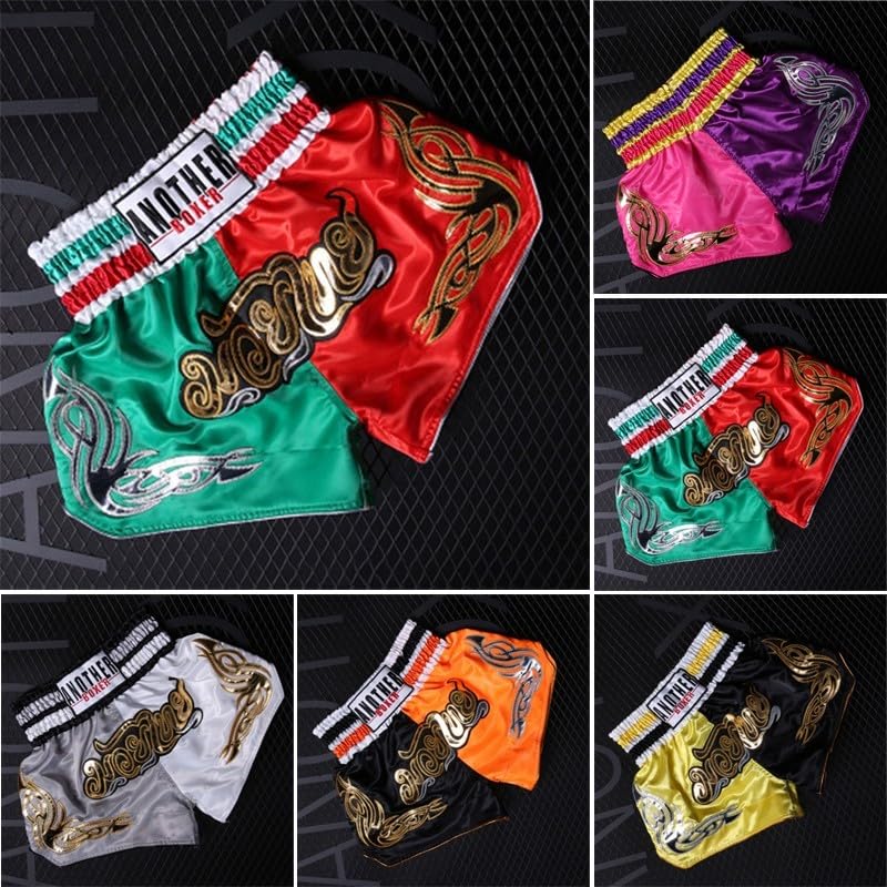 Pantaloncini per MMA, Muay Thai, kickboxing, per bambini e adulti, con vestibilità comoda e design stampato unico