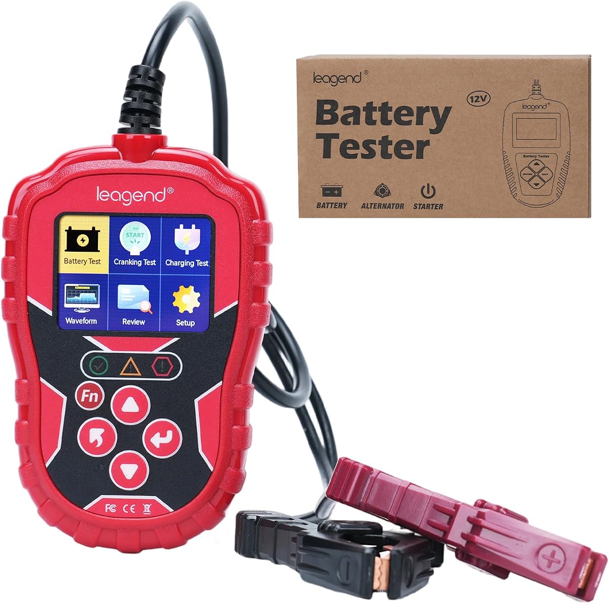 Car Battery Tester 6V/12V with 20-2000A CCA | 24V Crank & Charge Test, Quick Detect, Multi-Standard Diagnostic Tool for Trucks, Boats, RVs & Marine Vehicles