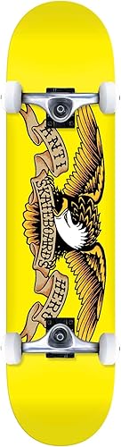 Anti Hero Skateboards Complete Classic Eagle - Monopatín (7,3''), color amarillo