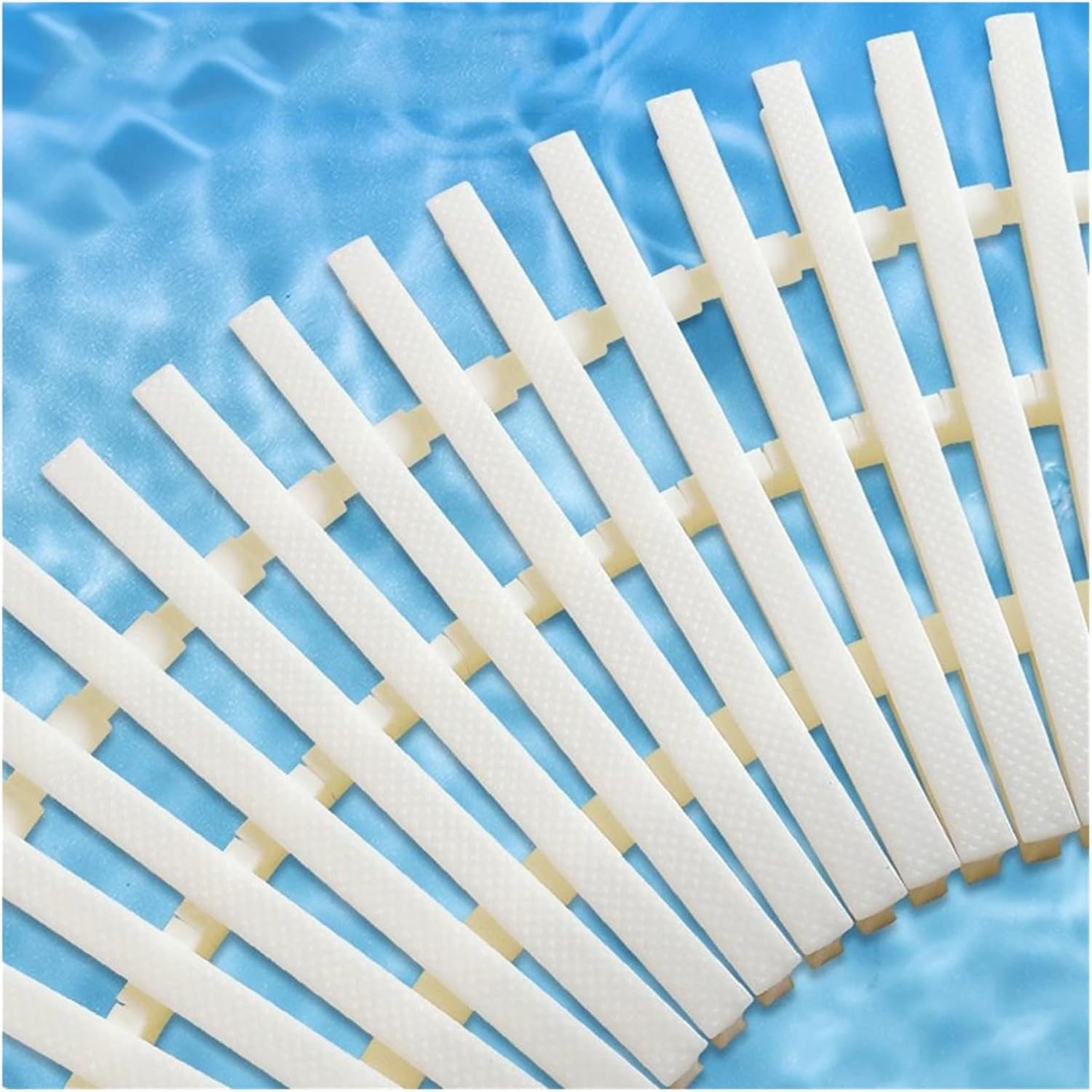 Grille de trop-plein blanche 30x100cm pour drainage de piscine
