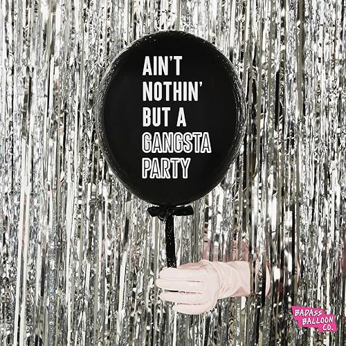 BADASS BALLOONS Globos de cumpleaños de hip hop (no Nothin Gangsta Party Balloons (12 paquetes))