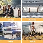 Taygeer Backpack for Women, College Backpack with Laptop Compartment | Travel Laptop Mochila Carry On Luggage with Shoe Pouch, Airline Approved Personal Item Bag For Weekender Hiking, Khaki White