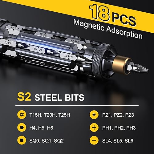 Miniatura 8 de JOREST Juego de destornilladores multipunta 19 en 1, regalos de Navidad para hombres, papá y él, herramientas únicas regalos para cumpleaños de