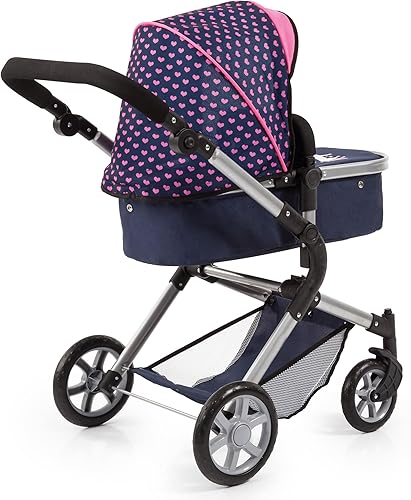 Miniatura 2 de Bayer Cochecito Neo City - Azul, Rosa - Muñecas de hasta 20 pulgadas, bolsa de hombro, convertido en cochecito para correr, plegable, cambio de