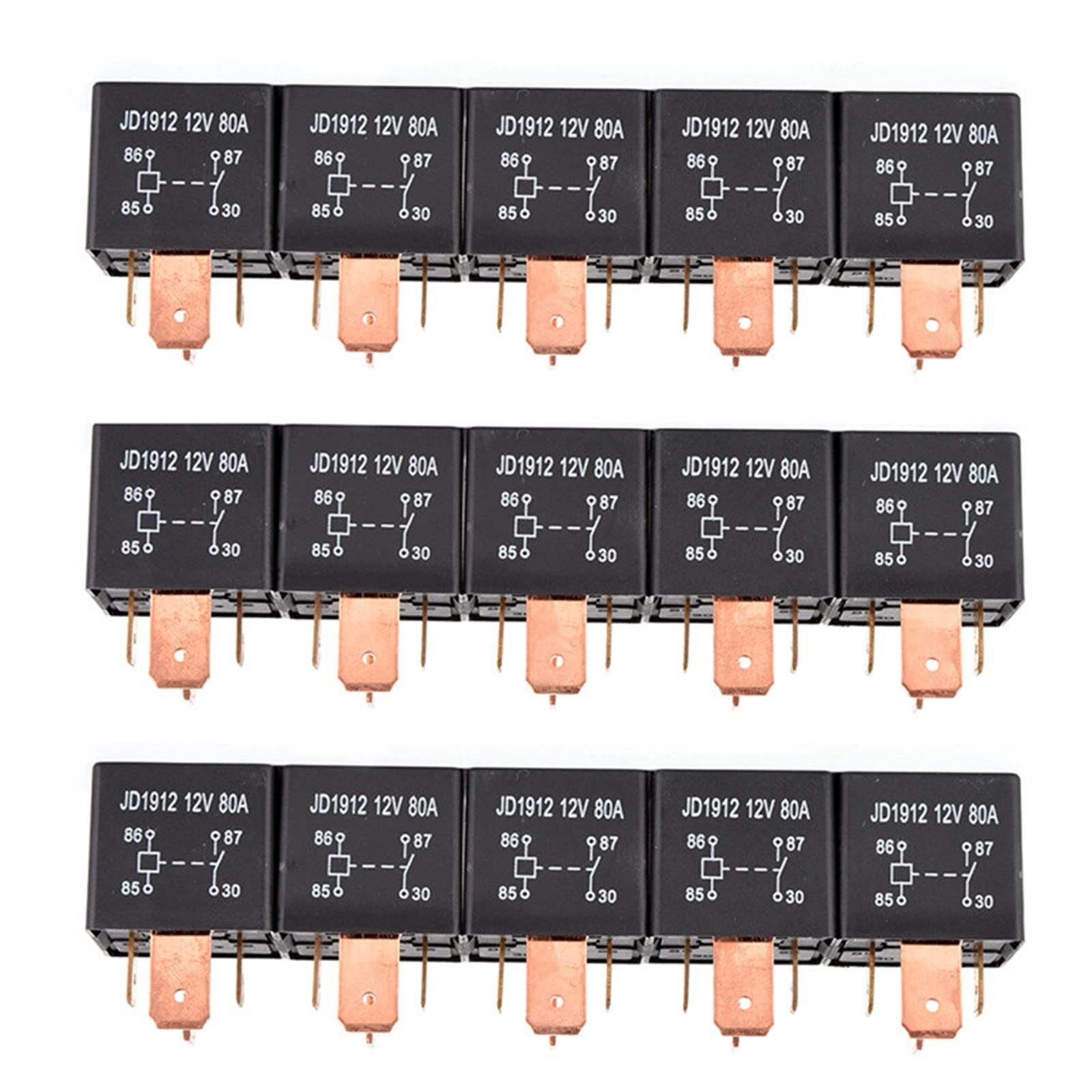 Relé Resistente al Agua de 4 Pines CC 24 V 12 V 80 A JD1912 Relé automotriz Conveniente for automóvil