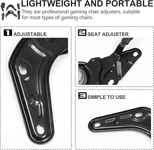 Miniatura 5 de Cabilock Ajustadores de silla de juego elegantes 6 piezas piezas de silla de plástico hierro fácil de instalar accesorios de ajuste para jugadores