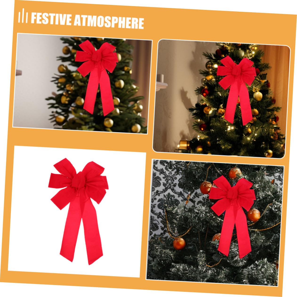 10 Piezas Lazos de Terciopelo Rojos Decorativos para Guirnaldas y Árbol Accesorios Elegantes para Interiores y Exteriores Bodas y Fiestas