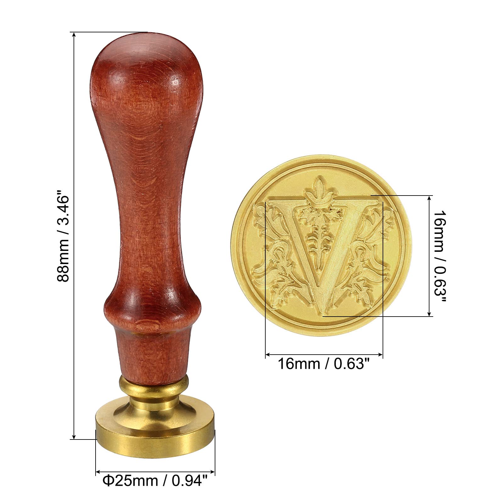PATIKIL Alphabet V Wax Seal Stamp - Image 2