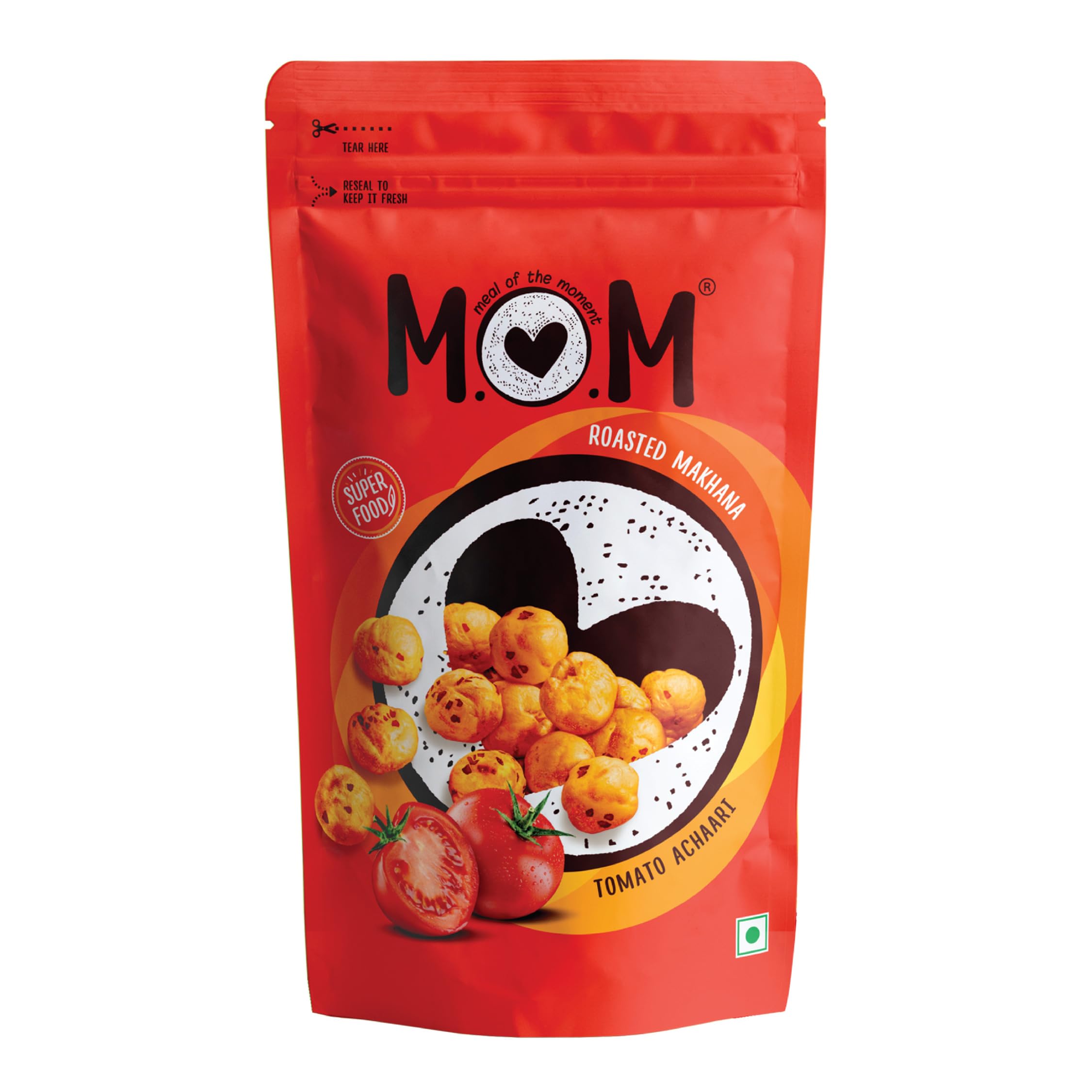 MOM - Meal of the Moment, Roasted Tomato Achaari Makhana, 52g | Gluten Free | Anti Oxidants | MSG Free | Zero Trans Fat | No added Preservatives and No Artificial Flavours (B09SHP5KHL) Amazon Price History, Amazon Price Tracker