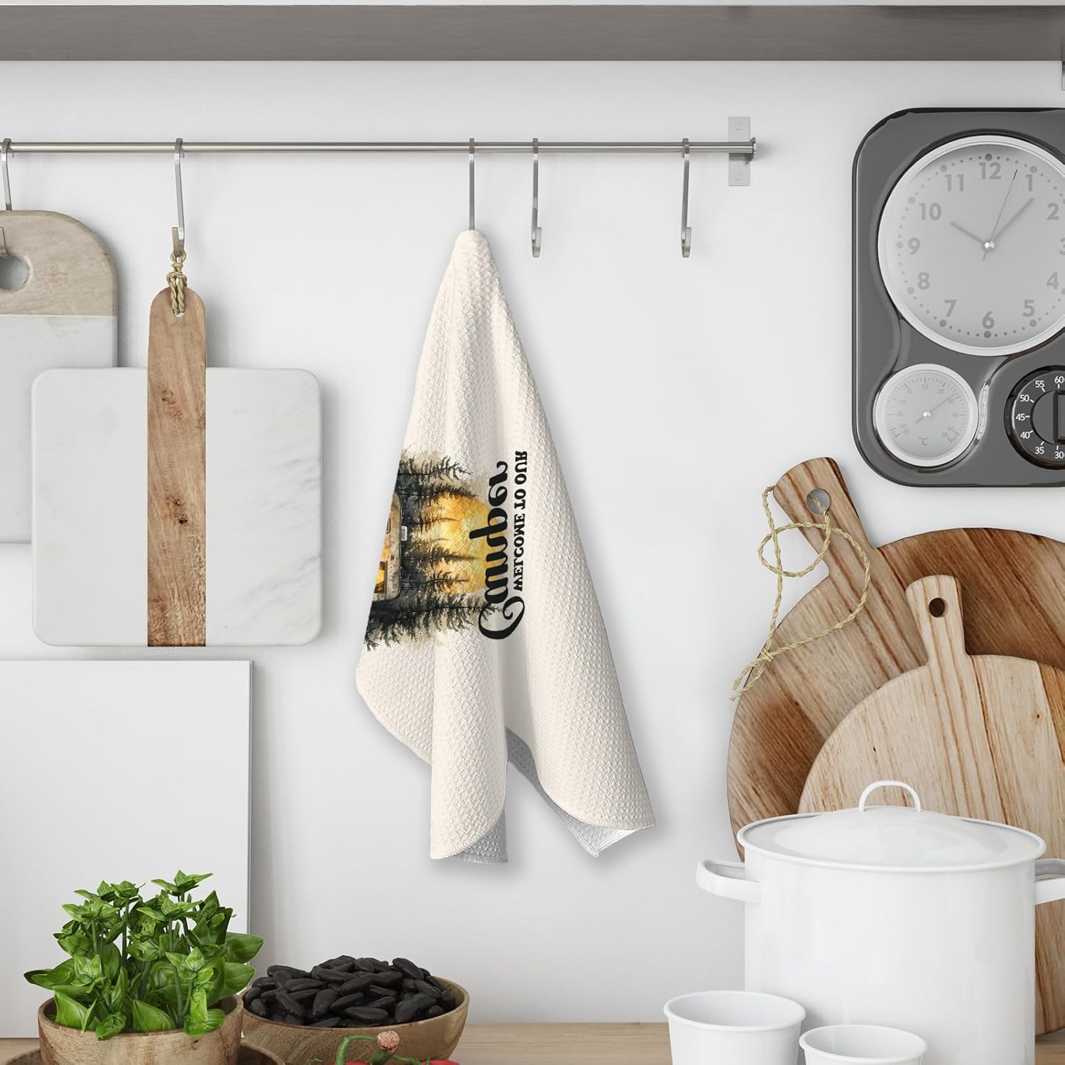 Camper Kitchen Towels, Camping Bathroom Hand Towel, “Welcome to Our Campers”, Camper Camping Gifts for Women Men - Image 5