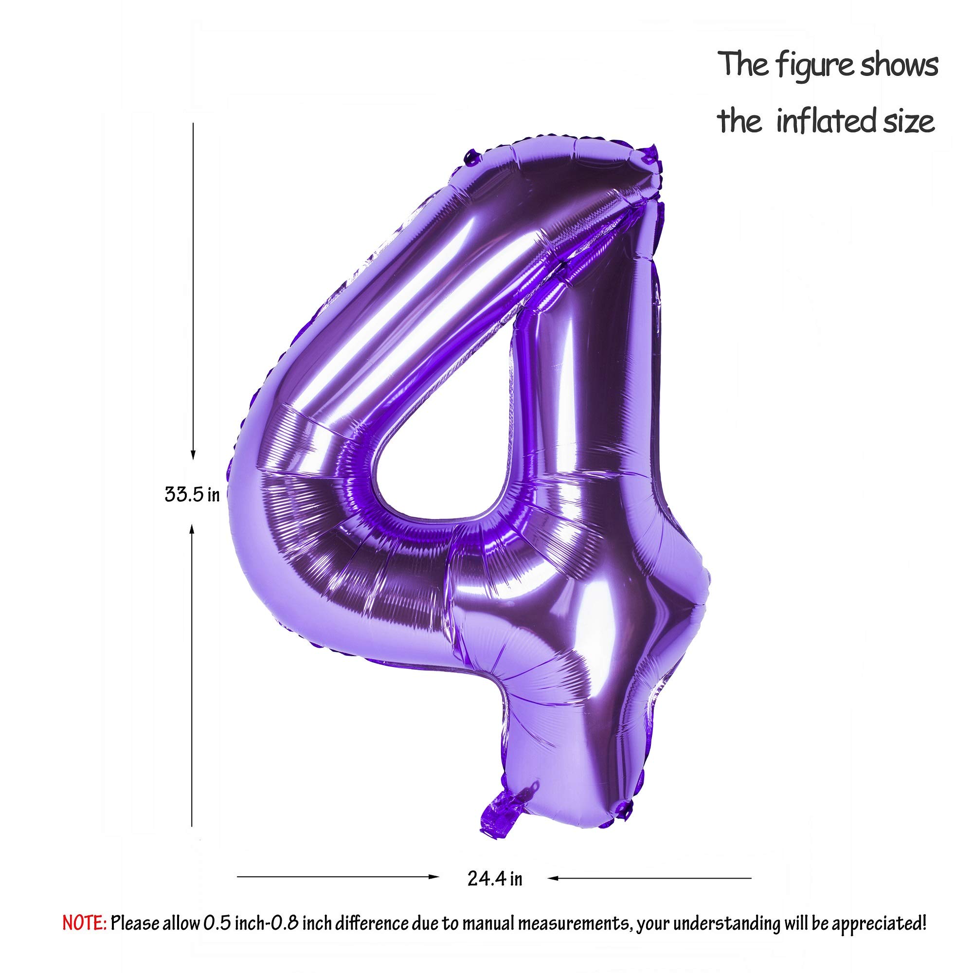 Red 0 balloon 40 Inch Giant Helium Foil Number 0 to 9 Red Balloon Birthday Wedding Party Digital Decorations (Number 0) — view 195