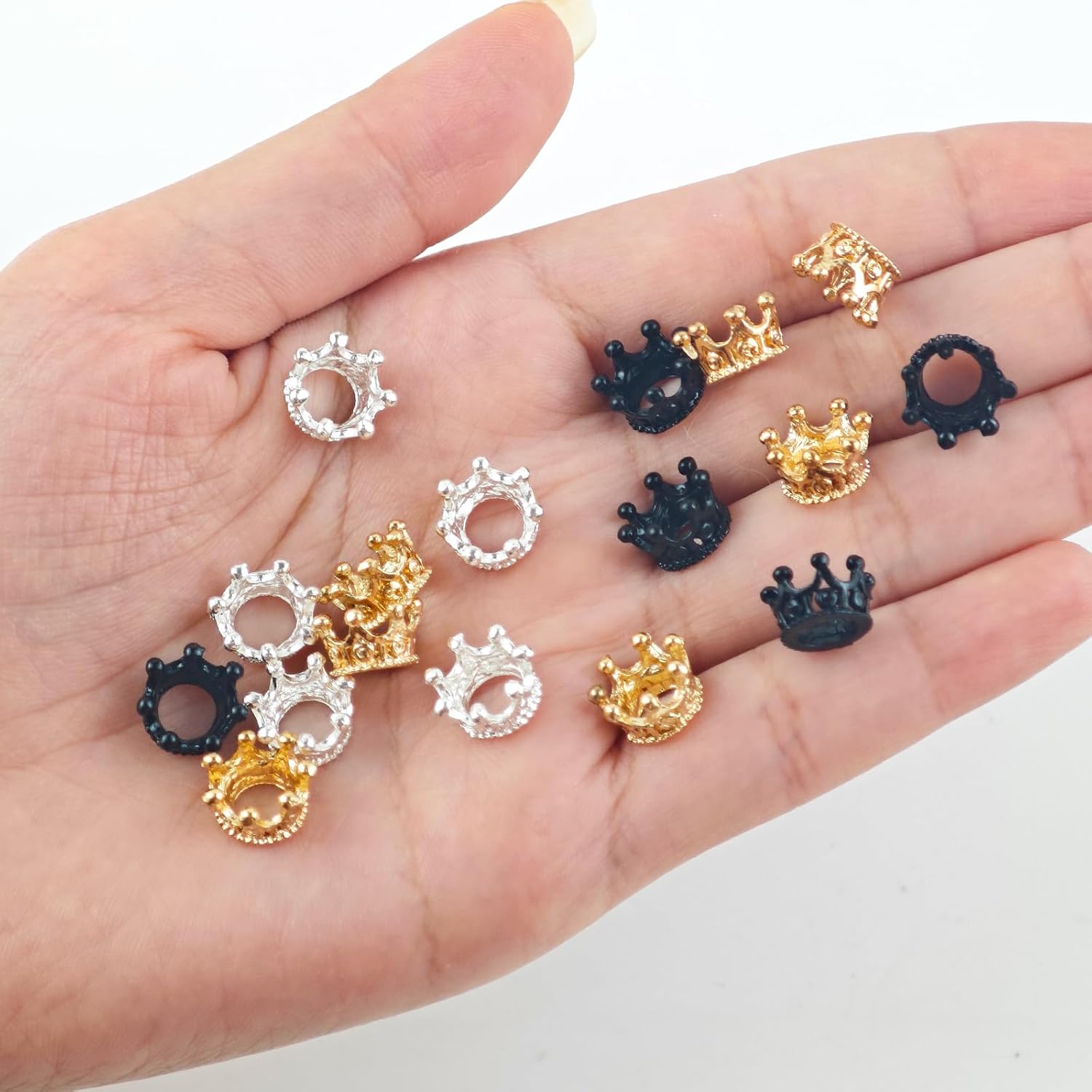 60pcs Crown Beads for Pens Fancy Focal Beads for Beadable Pens Beadable Keychains Making - Image 3