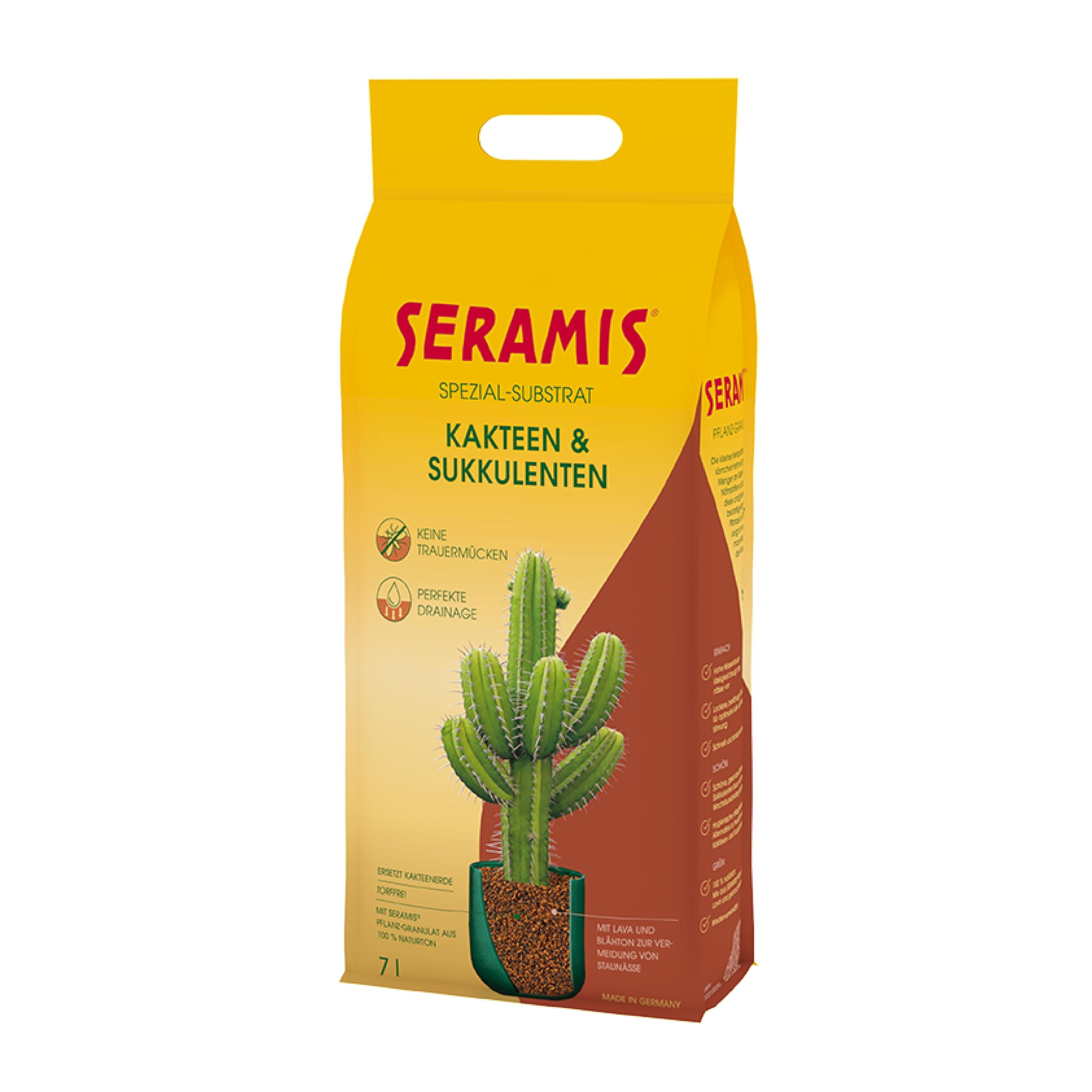 Seramis Substrato Speciale Per Palme – Granulato 7L, Sostituto Del Terriccio, Ideale Per Interni E Esterni, Antiallergico, Con Lava E Silicato - 4