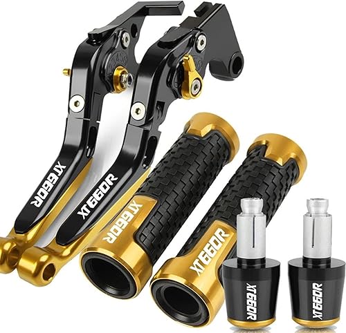 Miniatura 1 de ERUKEI Brake Clutch for Yamaha XT660R 2004-2016 Motorcycle Brake Clutch Levers Handlebar Grips Ends Adjustable Folding CNC Accessories with Logo XT