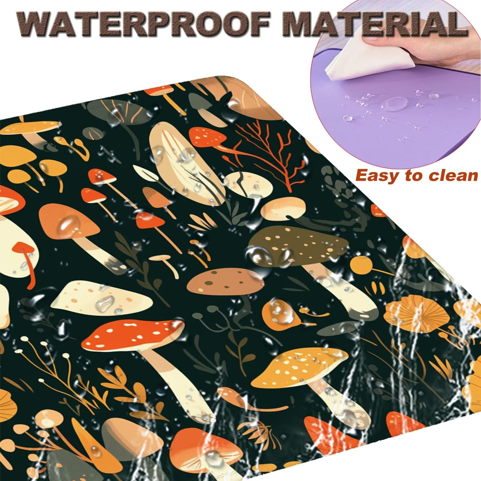 Podkładka pod mysz do gier XXL 1000 x 500 x 4 mm duża podkładka pod mysz do gier podkładka pod mysz gumowa antypoślizgowa mata pod mysz akcesoria biurowe do komputera PC gry nauka dom grzyb 4-771
