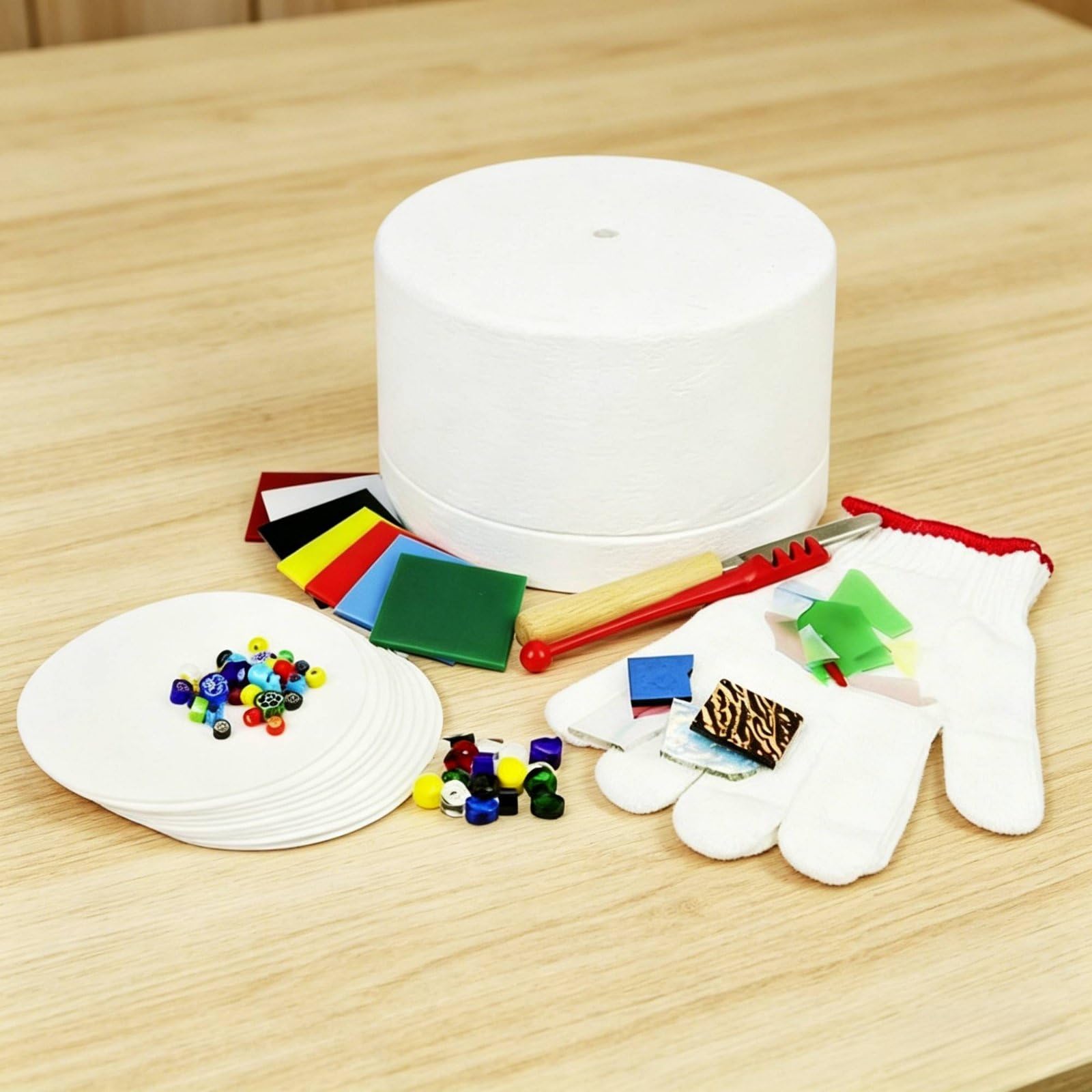 LeeQinersw Forno per Gioielli Kit Fusione Vetro Accessori Creazione Pendenti Materiale Fibra Ceramica Praticità Funzione Adatto per Creatori Artisti Artigiani Casa