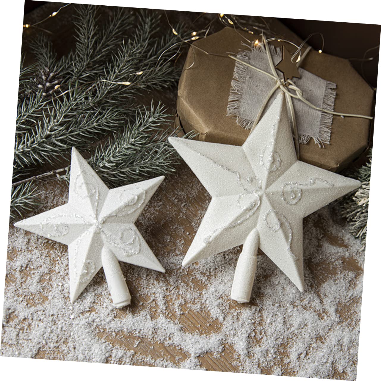 2 Piezas de Estrella Superior del árbol de Navidad, decoración del árbol de Navidad, Estrella del árbol de Navidad, Estrella del árbol de Navidad, decoración del árbol de Navidad, Estrella de