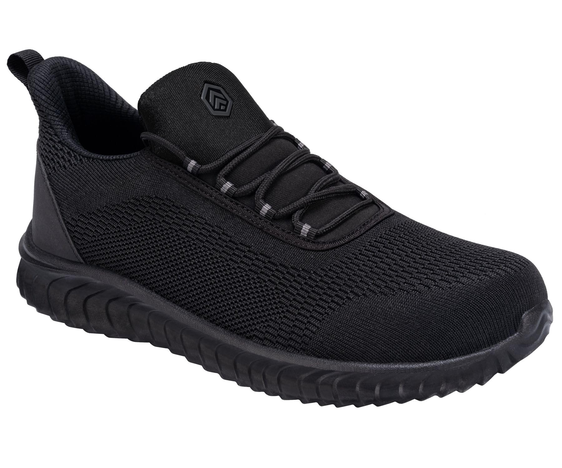 LARNMERN Zapatos de Seguridad para Hombre Slip-On Zapatillas Ligeros Calzado con Puntera de Acero