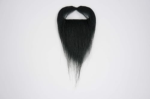 Miniatura 10 de Mustaches Barba falsa autoadhesiva de cola de pato novedad pelo facial falso accesorio de disfraz para adultos