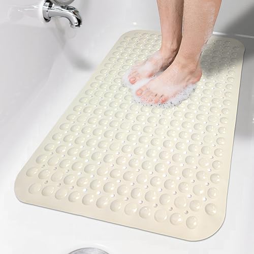 Miniatura 38 de Alfombra de Ducha Cuadrada Transparente Alfombra de Bañera Antideslizante de 21 x 21 pulgadas, Alfombra de Baño Cuadrada para Interior de Ducha