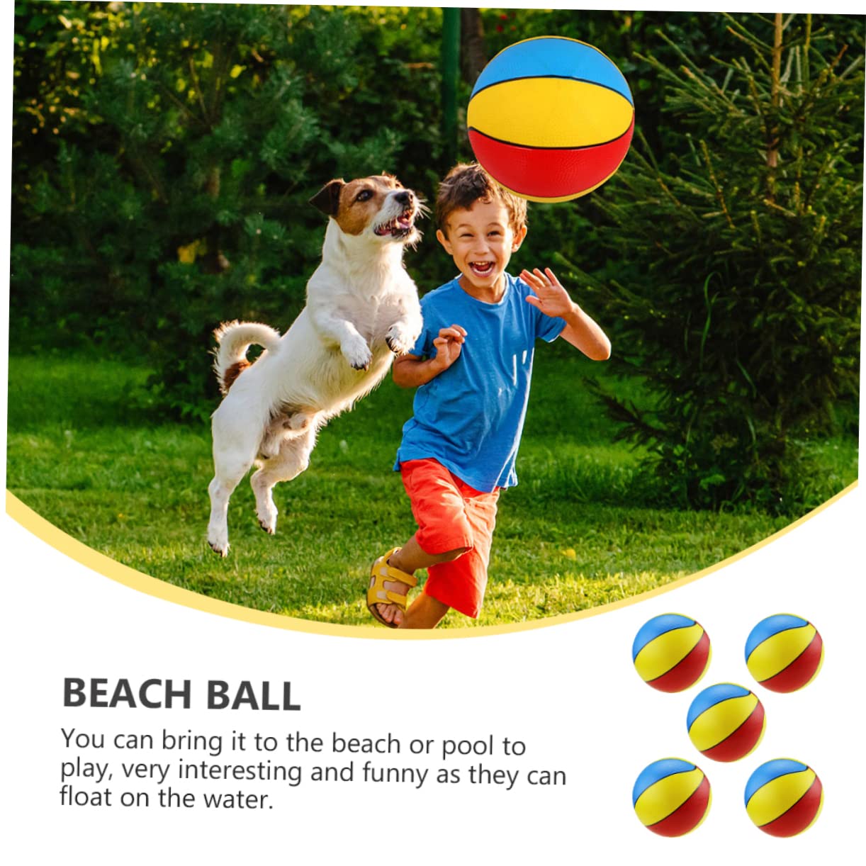 5 Pcs Balones de Playa Inflables de PVC, Juguetes de Playa para Niños, Bolas de Piscina para Fiesta de Verano y Actividades al Aire Libre