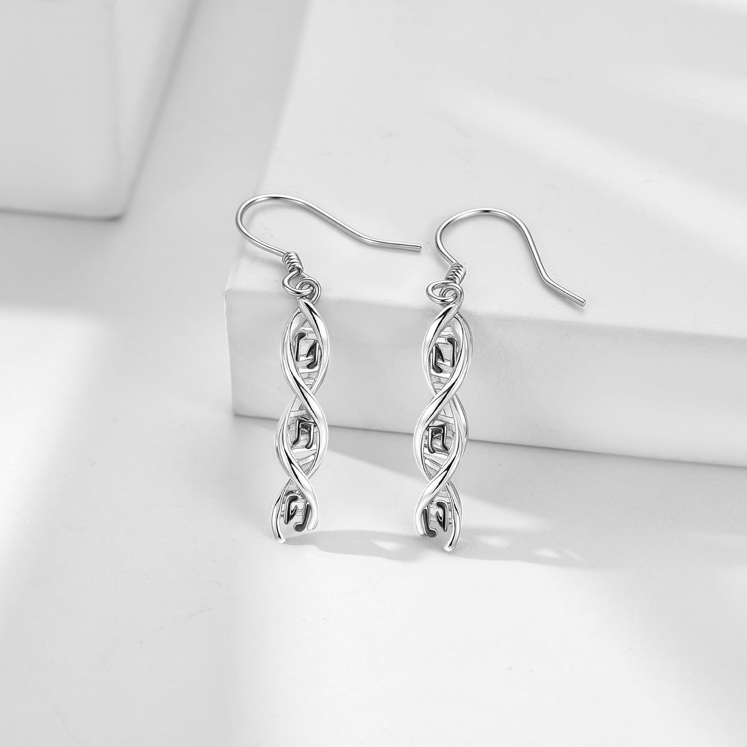 DNA Music/DNA/Piano/Moth/Sunflower/Trumpet Earring 925 Sterling Silver Astronaut/Raccoon/Moth/Sunflower Jewelry for Women - Image 4
