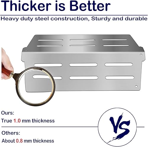 Miniatura 4 de Kit de deflector de calor de barras aromatizantes para Weber Genesis 300 Series E310 E320 E330 EP310 EP320 EP330 con perilla de control frontal,