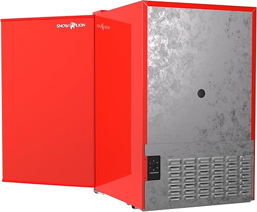 Miniatura 3 de Mini refrigerador rojo premium, refrigeradores de 65 litros bajo encimera, capacidad para 90 latas, 2.3 pies cúbicos de bebida independiente con
