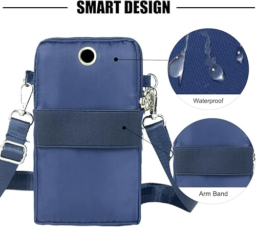 Miniatura 4 de Pequeñas bolsas cruzadas para mujer, bolsa universal para teléfono celular, bolsillos ligeros, mini bolso de hombro